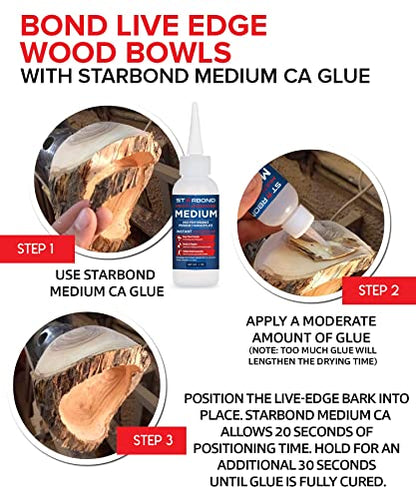 Starbond Medium CA Glue Complete Refill Kit (16 oz) – Cyanoacrylate Super Glue Refill System with Extra Bottles, Caps, Microtips & Yorker Spout for Woodworking, Carpentry, Quick Repairs & Hobby Builds - size: 16 ounce