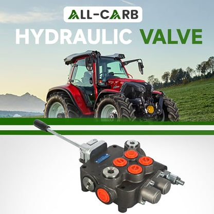 ALL-CARB 2 Spool Hydraulic Directional Control Valve 21GPM 3625PSI SAE Ports for Tractor Loader