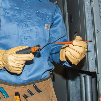 Klein Tools 32293 Insulated Screwdriver, 2-in-1 Screwdriver Set with Flip Blade, #2 Phillips and1/4-Inch Slotted Tips, Double-Ended Blades - size: #2 PH + 1/4 SL