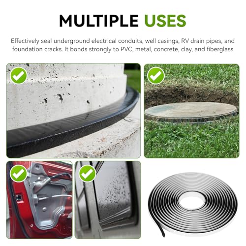 5/16" x 20ft Butyl Sealing Rope for Tuf-Tite and Polylok Septic Tank Risers