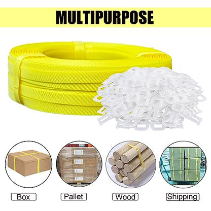 Banding Strapping Kit, Packaging Strapping Tool, Yellow - color: Yellow