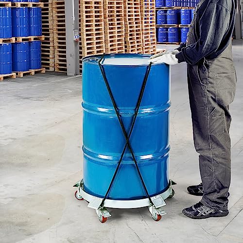 VEVOR 55 Gal Heavy Duty Drum Dolly 1250lbs Load Capacity Barrel Dolly Cart - size: 1 PC, style: 5 Swivel