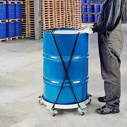 VEVOR 55 Gal Heavy Duty Drum Dolly 1250lbs Load Capacity Barrel Dolly Cart - size: 1 PC, style: 5 Swivel