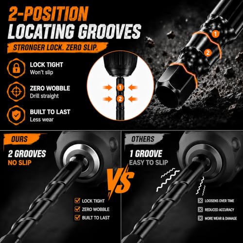 10Pcs Masonry Drill Bit Set, Concrete Drill Bit, 6 Size 5/32"-1/2" - size: 10 pcs 5/32"-1/2" Masonry Drill Bit Set