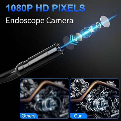 Endoscope Camera with Light for Mechanic Automotive HVAC Wall Inspection
