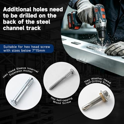 8 Wheel Trolley Assembly Rollers.Eight Bearing Trolley Assembly.The top of the Trolley has Room for Set Screws, Allowing the use of a 1-5/8" high Strut Channel - style: C-8Wheel Trolley 1pcs