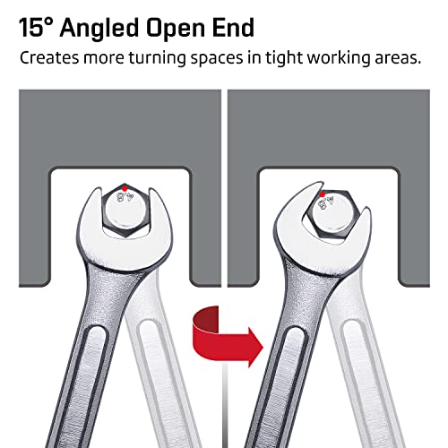 14-Piece Essential Metric Combination Wrench Set in Roll-up Pouch, No Skipped Metric Sizes 6mm - 19mm | Best Value Wrench Set, Ideal for General Household, Garage, Workshop, Auto Repairs, Emergency - size: 14-Piece Metric Set