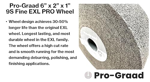 EXL PRO Deburring Wheel 6" x 2" x 1", 9S Fine, 94906 - style: 6" x 2" x 1"