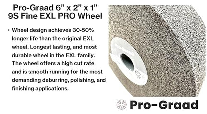 EXL PRO Deburring Wheel 6" x 2" x 1", 9S Fine, 94906 - style: 6" x 2" x 1"