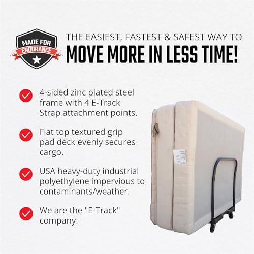 SNAP-LOC, Heavy Duty Moving Dolly 4 Wheels, 1,500 lb with Panel Bars, 4 Inch Casters, Dollies for Moving Cargo, E Strap Attachment Included, Black - style: Panel Cart Dolly, Black