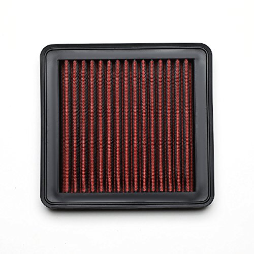 DNA Motoring AFPN-077-RD Clean Air Washable Drop In Panel Air Filter Enhance Engine Performance Power & Acceleration Improve [Compatible with 09-13 Honda Fit 1.5L L4 / Jazz Ge-8] - style: 09-13 Honda 1.5L L4