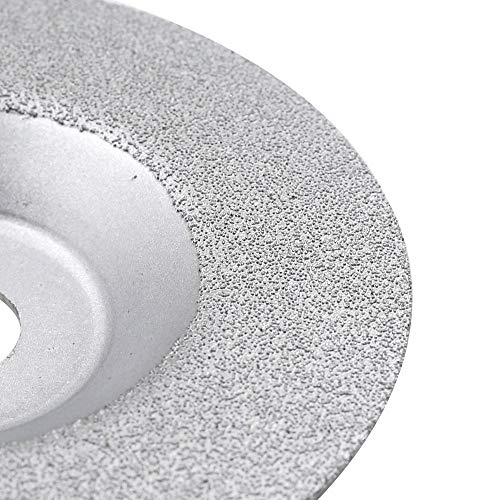 4 Inch Diamond Grinding Cup Wheel for Granite Marble Iron Steel Masonry Convex Vacuum Brazed Grinding Disc Fits 5/8 Inch Arbor