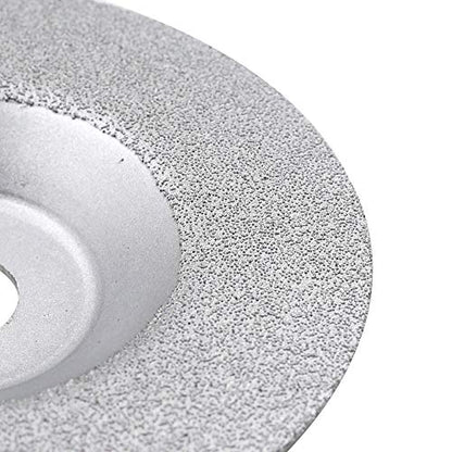 4 Inch Diamond Grinding Cup Wheel for Granite Marble Iron Steel Masonry Convex Vacuum Brazed Grinding Disc Fits 5/8 Inch Arbor