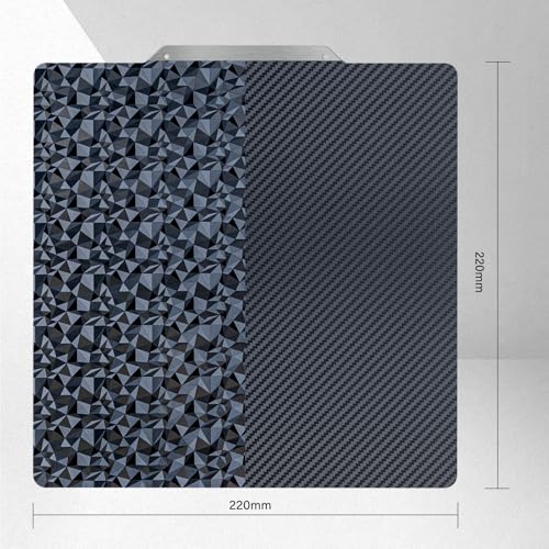 220mm (NO Magnetic Base) PEO (Diamond Pattern) & PET (Carbon Fiber Pattern) 3D Printer Build Plate Adhesive Print Bed Artilery Genius A net A6 A8 - color: PEO & PET (Diamond & Carbon Fiber), size: 220*220mm