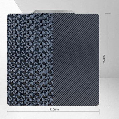 220mm (NO Magnetic Base) PEO (Diamond Pattern) & PET (Carbon Fiber Pattern) 3D Printer Build Plate Adhesive Print Bed Artilery Genius A net A6 A8 - color: PEO & PET (Diamond & Carbon Fiber), size: 220*220mm