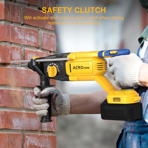 ACROPOW SDS-Plus Cordless Rotary Hammer Drill for Dewalt 20V Battery
