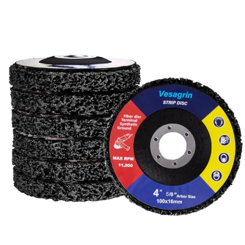 4 inch Stripping Discs Rust Remover Discs Remove Paint and Oxidation 5/8 inch Arbor Clean Discs Poly Strip Disc Angle Grinding Wheel - 6 Pack(Black) - style: Black-6 pcs