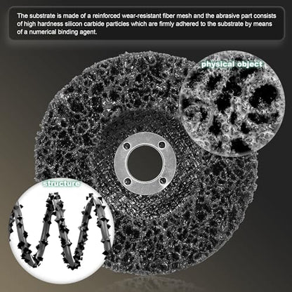 12 Pack 4" x 5/8" Grinding Discs for Angle Grinder Rust Paint Stripping Wheels, Metal & Wood Surface Cleaner-Black - style: 4 in - 12 pk