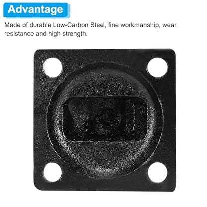PATIKIL 50x50x47mm Air Cylinder Foot Flange Rod Pivot Clevis Pneumatic Mounting Bracket Rear Mount Parts, Black - size: 50x50x47mm