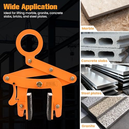 705 lbs Stone Lifting Clamp, 0-2.6 in Opening Range