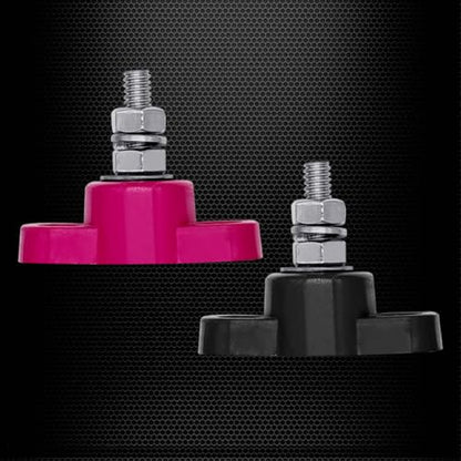 Ampper 1/4" Stud Battery Junction Post Terminal Distribution Block, 1 Pair - size: 1/4"