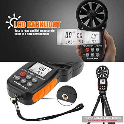 Handheld Anemometer with Barometric Altimeter,HVAC Pressure w/Data Logging - color: AP-007-WM Barometer