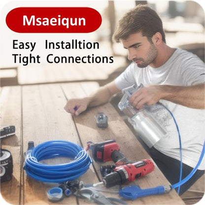 Blue PU Pneumatic Tubing Air Hose, 1/4" OD x 1/6" ID, 12m/39.4ft - color: Blue, size: 1/4in x 12M