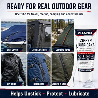 2oz Zipper Lubricant Metal Plastic Nylon Zippers Marine Zipper Lube - size: 2 OZ