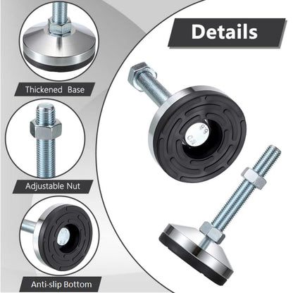 4 PCS Machine Leveling Feet,7500 lb Total Static Load, M16-Thread 3.1'' Dia - size: D80xM16x100