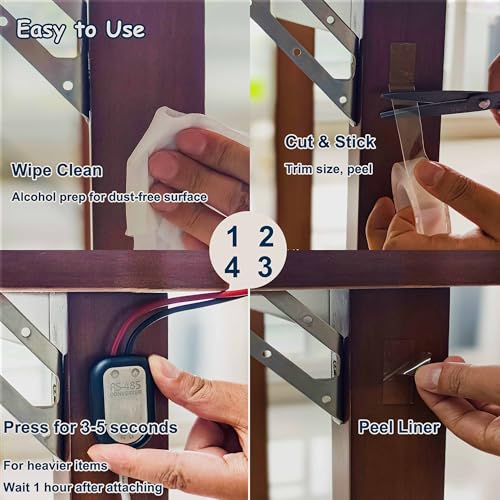 Valley'sYuMiao 4Rolls, Nano Double Sided Mountinging Tape, Adhesive-self Heavy Duty Tape, 2 Sides Sticky Tack Tape, 0.7in×10fts, 40fts Total Long (Pack of 2) - size: 4Rolls, 0.7″,40fts TL (Pack of 2)