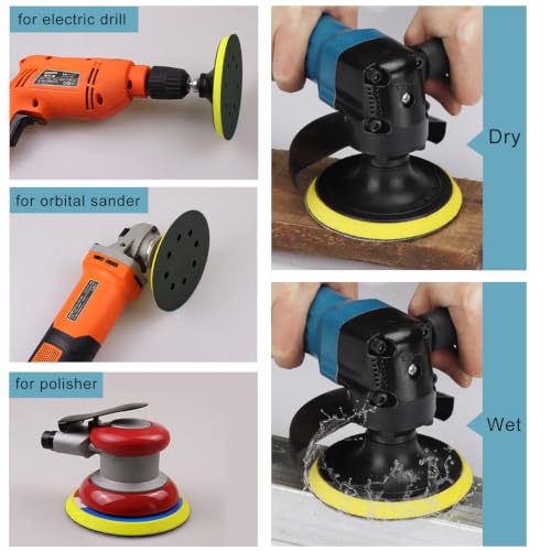 5 Inch 8 Holes Sanding Discs Hook and Loop, 30Pcs Wet Dry Sandpaper, 400 600 800 1000 1500 2000 Grit Sandpaper, Round High Grit Sand Paper for Orbital Sander - size: 400-2000 Grit