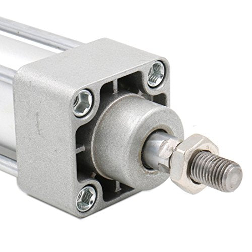 Heschen Tie-Rod Pneumatic Air Cylinder, SC 32-450, 32mm Bore, 450mm Stroke, PT 1/8 Port, Double Acting, Adjustable Cushion, Self-Lubricating Actuator for Industrial & Woodworking - size: 450mm Stroke
