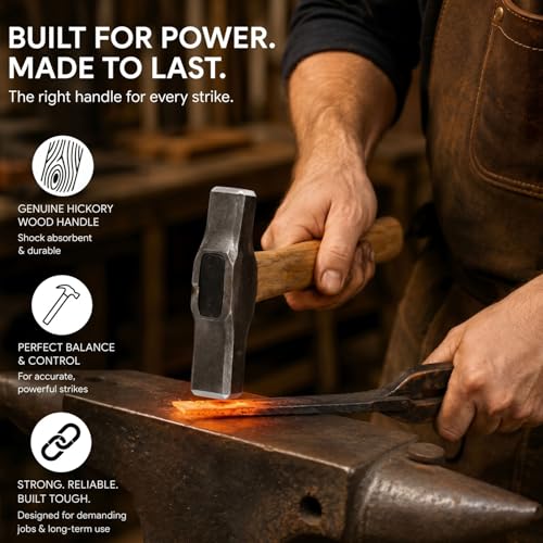 1 Sledge Hammer Handle Replacement for 2–4 lb Made of American Hickory Wood - style: 1 pack