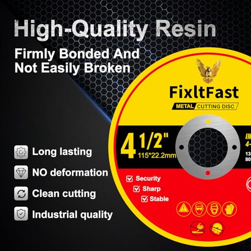 FIXLTFAST 4-1/2 x .045 x 7/8" Metal & Stainless Steel Cut Off Wheel -50 PCS - size: 4.5