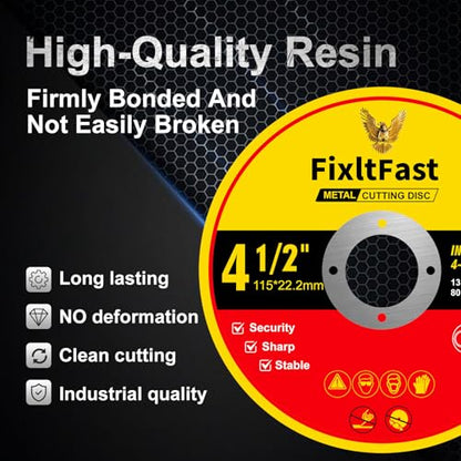 FIXLTFAST 4-1/2 x .045 x 7/8" Metal & Stainless Steel Cut Off Wheel -50 PCS - size: 4.5