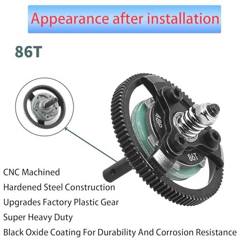 86T 48P Hardened Steel Spur Gear for Traxxas Slash Stampede Rustler 2WD - size: 48P-Spur Gear-86T
