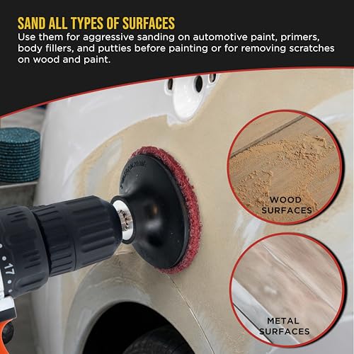 Dura-Gold 3" Surface Conditioning Discs Maroon Medium Sanding Grit Bx of 25 - style: Medium