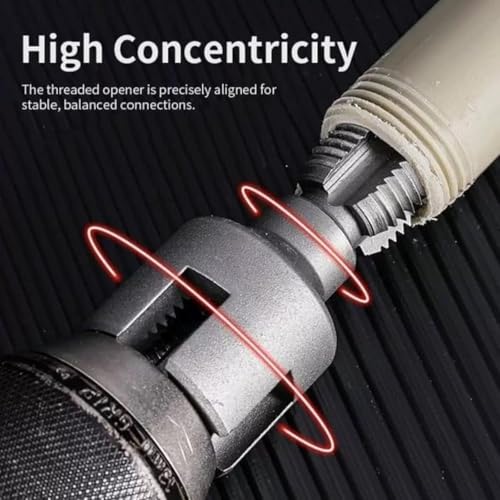 3PCS Internal & External Pipe Threading Tool Set,Drill Compatible