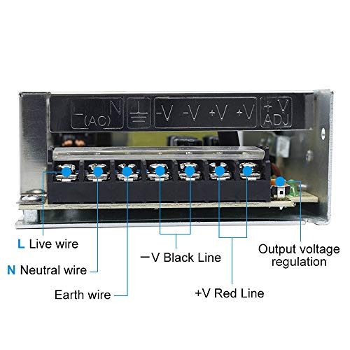 inShareplus 24V 4.2A 100W LED Power Supply, AC 100-240V to DC 24 Volt Regulated Switching Converter, Low Voltage Transformer for Strip Lights, Lighting Modules and 24V Devices - style: 24V 100W