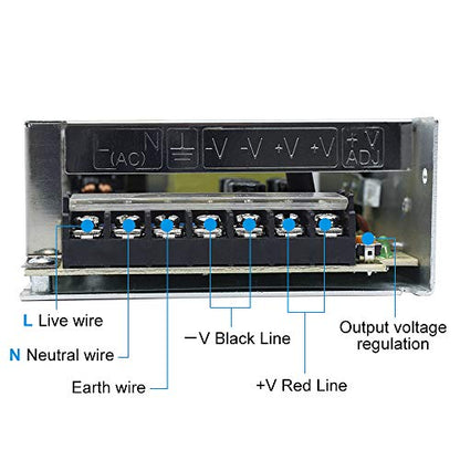 inShareplus 24V 4.2A 100W LED Power Supply, AC 100-240V to DC 24 Volt Regulated Switching Converter, Low Voltage Transformer for Strip Lights, Lighting Modules and 24V Devices - style: 24V 100W