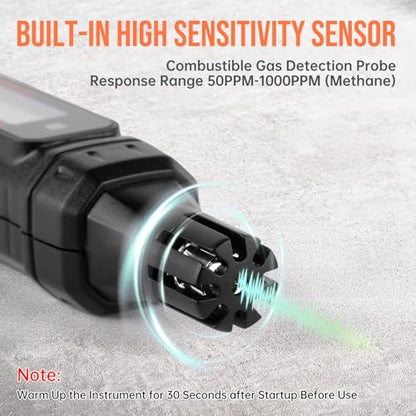 2 in 1 Gas Leak Detector, KeenWise Natural Gas Leak Detector with Audible & Visual Alarm, Portable Gas Detector for Home Natural Gas, Methane, Propane and Combustible Gases GD15C