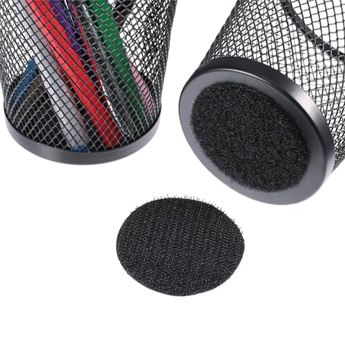 BRAVESHINE Sticky-Back Adhesive Tape - Black Hook and Loop Tape Stickers - size: Black, Round 1.5 Inch