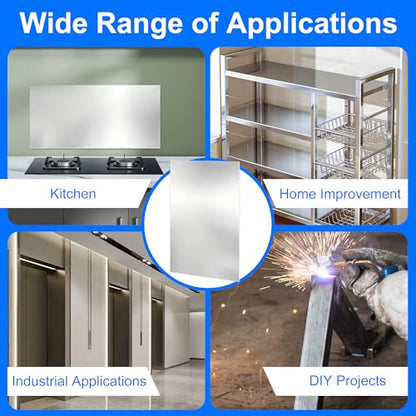 48 x 24 Inch 430 Stainless Steel Sheet, 1 Pcs 20GA Metal Plates Panel - color: 430 Stainless Steel