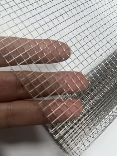 4 Mesh 304 Stainless Steel Welded Mesh, 6.3x37in 0.5mm Thick Rustproof Wire Grid, Heavy Duty Metal Screen for Garden Pest Barrier, Pet Playpen Border and Garage Vent Protection, Silver - size: 5mesh (16 cm × 94 cm)
