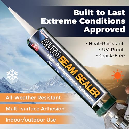 Seam Sealer Automotive-Professional Grade High Strength Waterproof Adhesive for Truck,Marine,Auto Body Repair, Rust & Leak Prevention-Quick Paintable Sealant for Metal,Plastic,RV Roof Sealant White - color: White 1