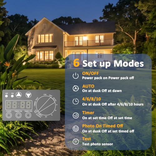 120W Low Voltage Transformer Photocell Timer 12V AC