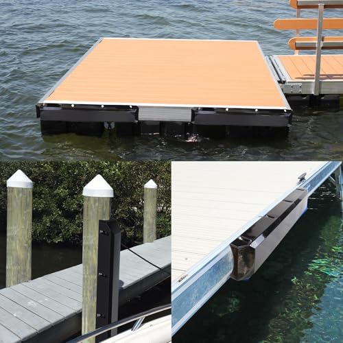 Boat Dock Bumpers for Edge/Piling,Dock Bumpers for Post/Pylon/Straight Edge - style: 2Pack-Black