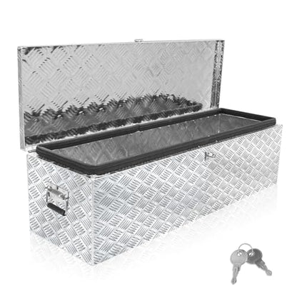 39x13x11 Inch Heavy Duty Pickup Storage Box Diamond Plate Portable Toolboxes Aluminum Underbody Truck Tool Box with Buckle Lock and Keys Suitable for Truck Bed Pickup RV Trailer - size: 39" L x13" W x11" H