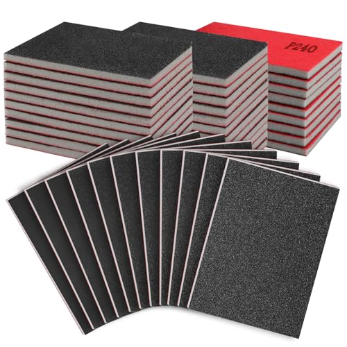27 Pcs Sanding Sponge Block Pads, 240 Grit Fine Sandpaper Sand Paper - size: 240 Grits