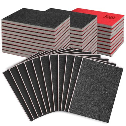 27 Pcs Sanding Sponge Block Pads, 240 Grit Fine Sandpaper Sand Paper - size: 240 Grits